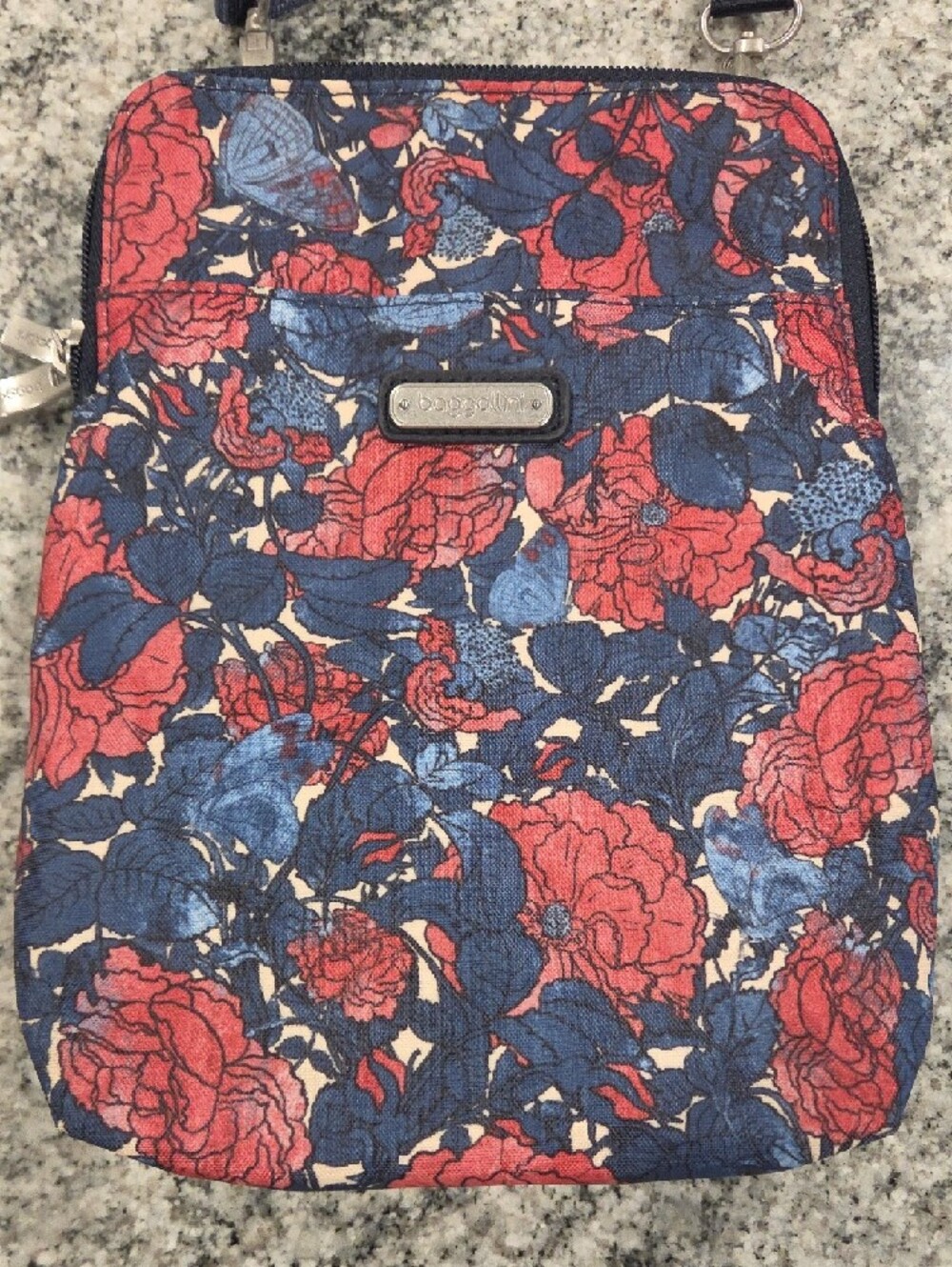 Baggallini Navy & Red Floral Crossbody Bag - Picture 3 of 7